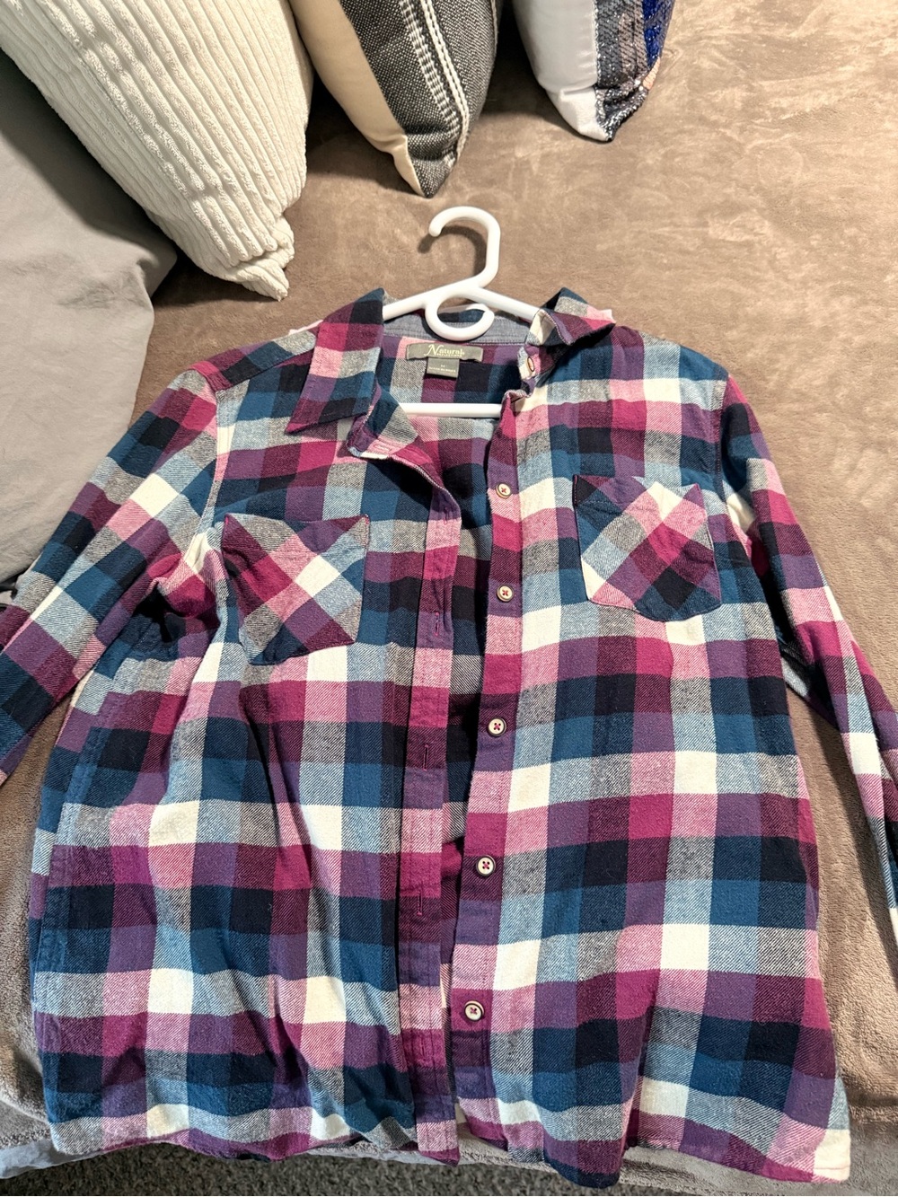 Plaid button-up